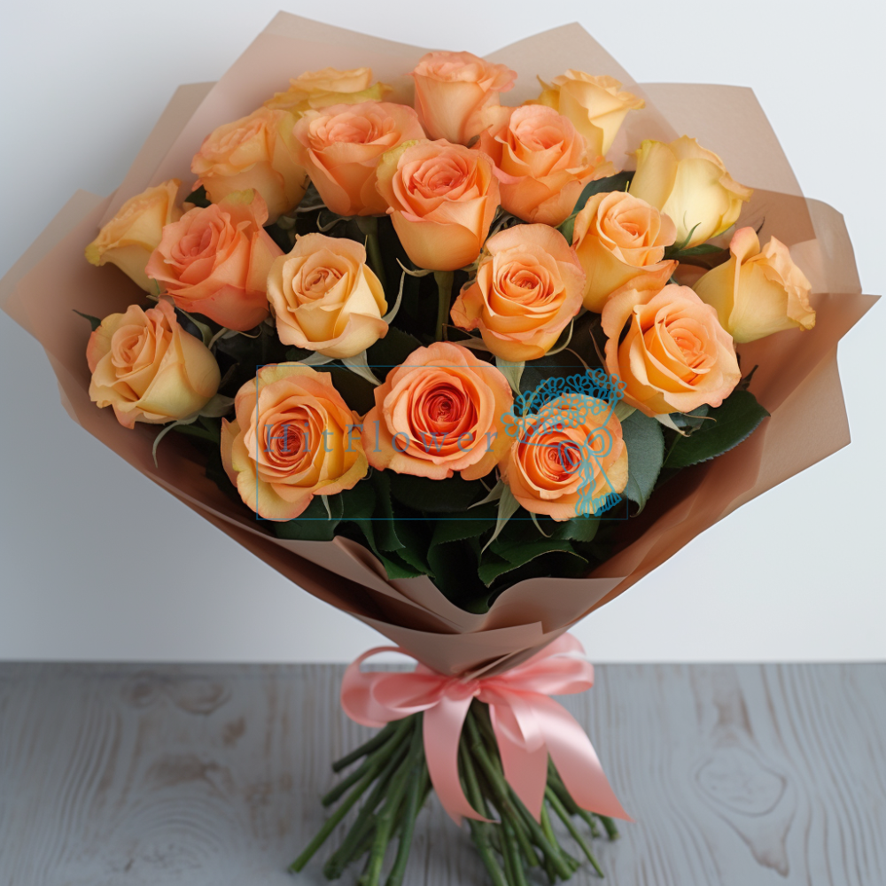 Букет Теплый закат Букет роз Теплый закат